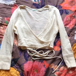 Kimchi Blue (Urban Outfitters) Cream Knit Crop (S)